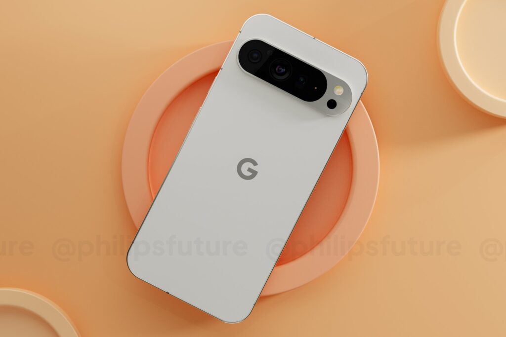 google pixel 9 pro in white color.
